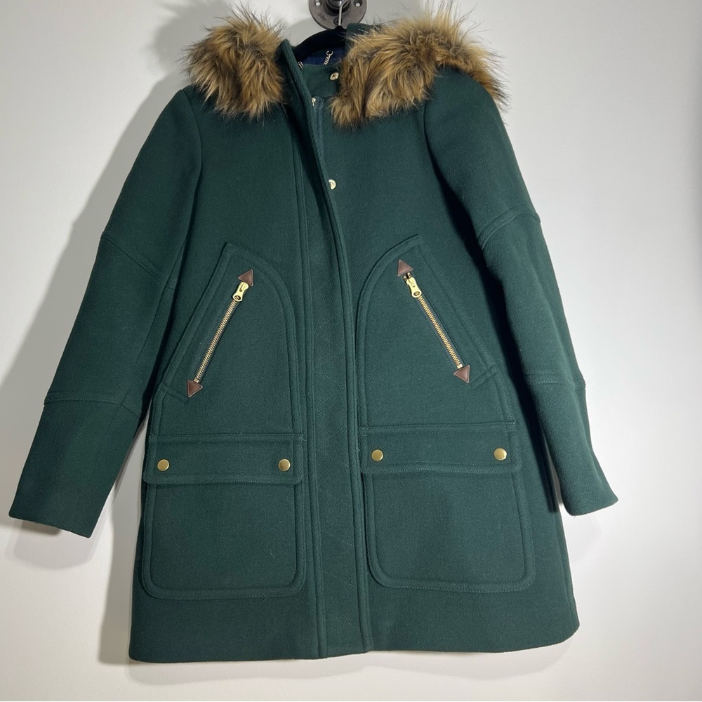 NWT J.Crew Chateau parka in Italian Stadium Cloth " Nello Gori" Size 2 - Picture 2 of 8